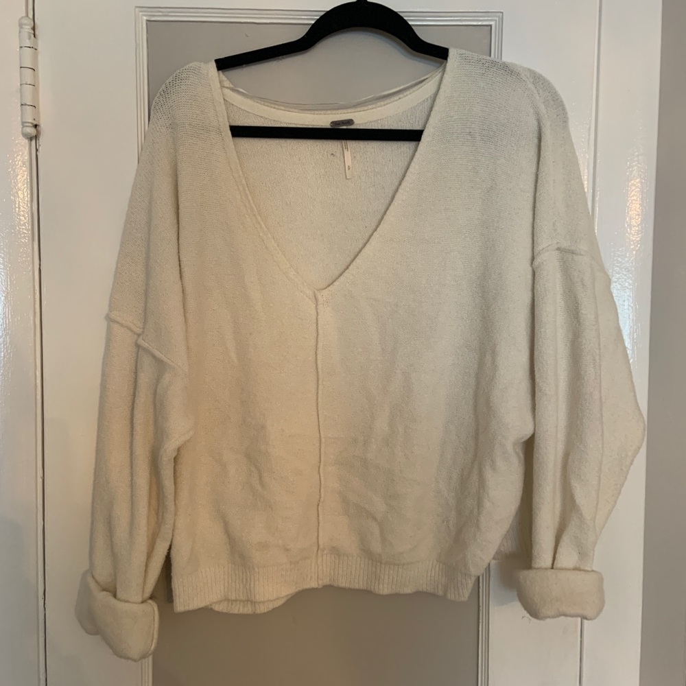 White free people sweater